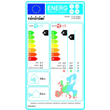 Toyotomi Erai CTN/CTG-228W Κλιματιστικό Inverter 9000 BTU A+++/A++ με Ιονιστή και WiFi